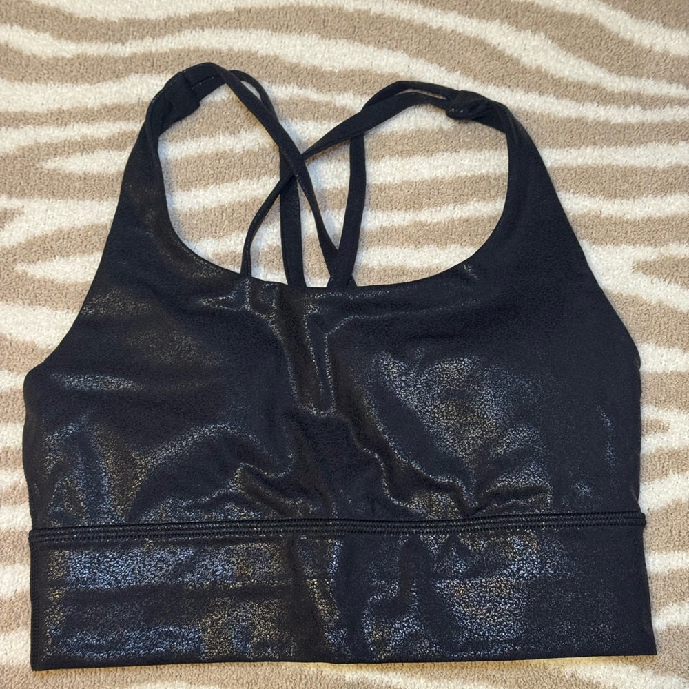 Lululemon Athletica Black Shimmer Sports Bra